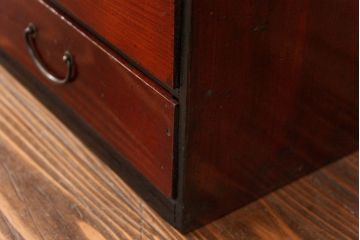 アンティーク家具　古民具・骨董 前面欅材の5杯小引き出し
