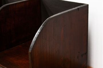 アンティーク家具　アンティーク 古い木の引き出し付き本立て