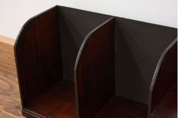 アンティーク家具　アンティーク 古い木の引き出し付き本立て