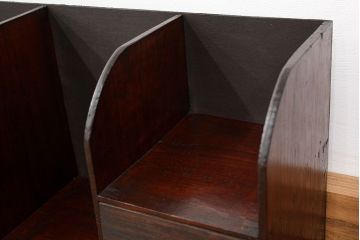 アンティーク家具　アンティーク 古い木の引き出し付き本立て