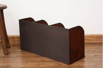 アンティーク家具　アンティーク 古い木の引き出し付き本立て