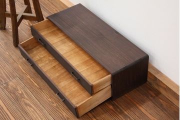 アンティーク家具　古民具・骨董 古い桐材の二杯小引き出し