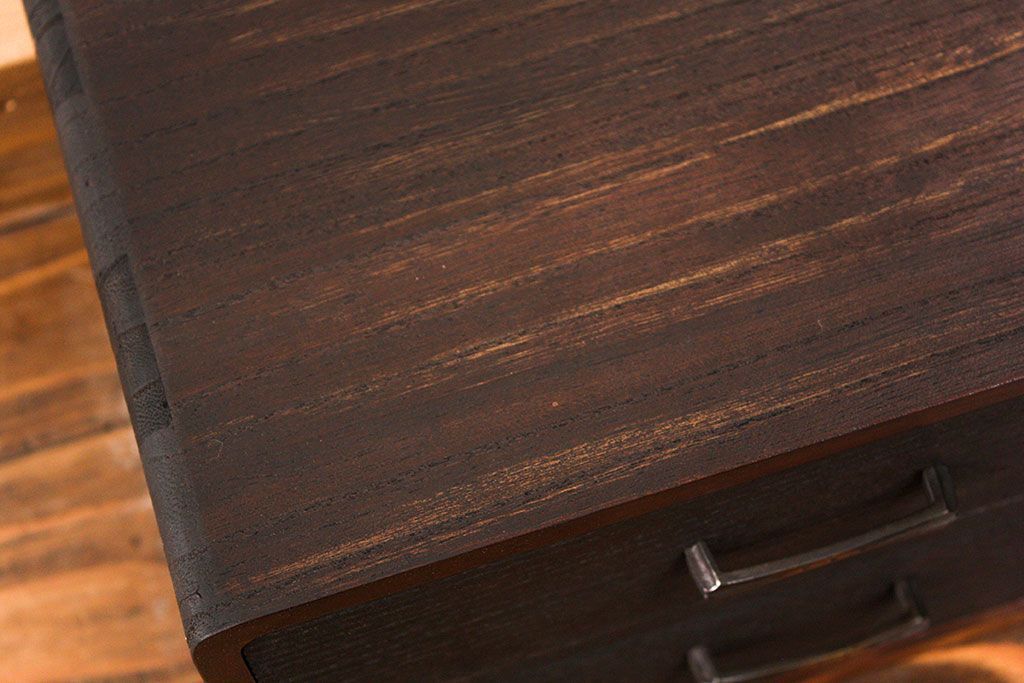 アンティーク家具　古民具・骨董 古い桐材の二杯小引き出し