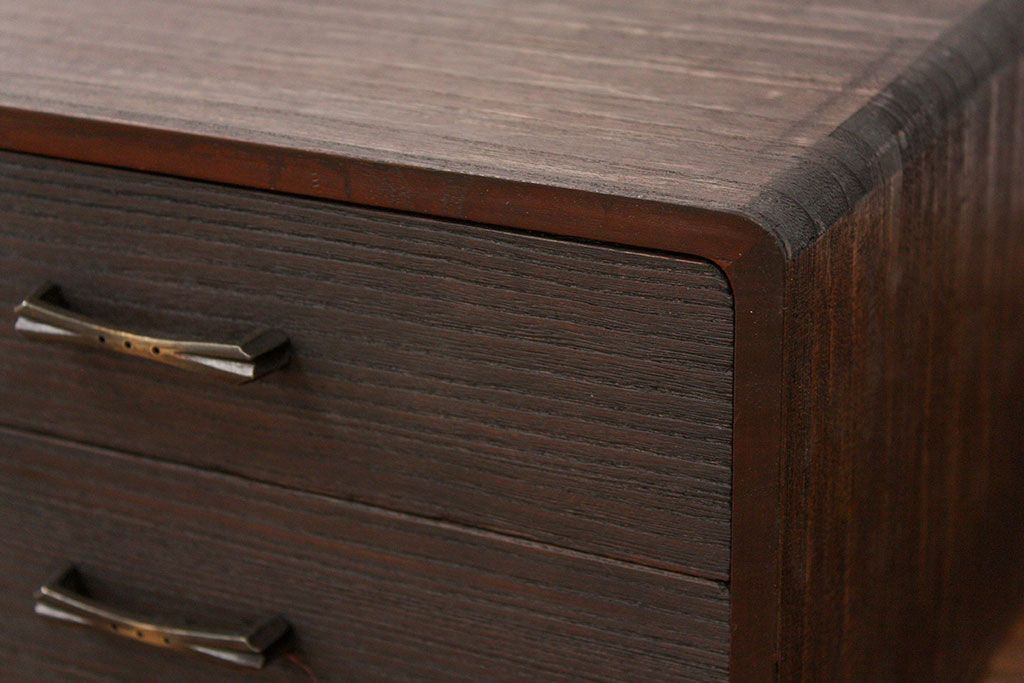 アンティーク家具　古民具・骨董 古い桐材の二杯小引き出し