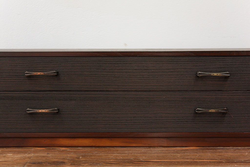 アンティーク家具　古民具・骨董 古い桐材の二杯小引き出し