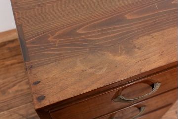 レトロ家具　昭和レトロ 引き出し3杯のアンティーク小引き出し　