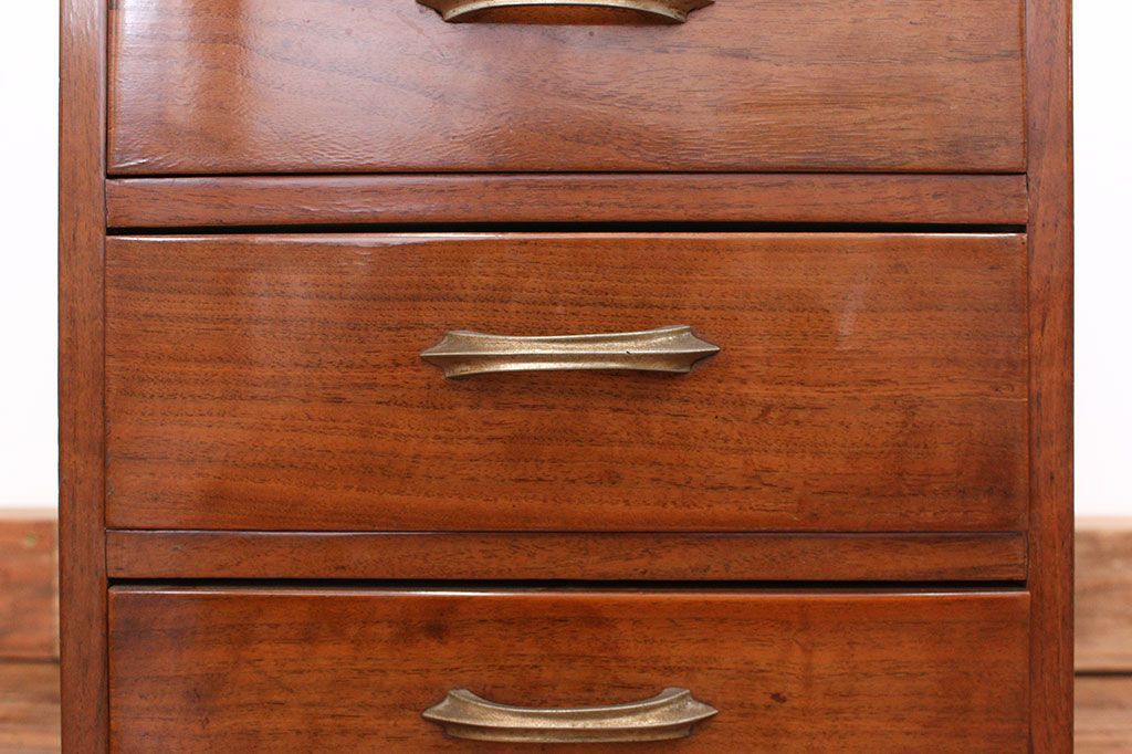 レトロ家具　昭和レトロ 引き出し3杯のアンティーク小引き出し　