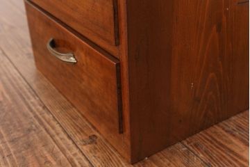 レトロ家具　昭和レトロ 引き出し3杯のアンティーク小引き出し　