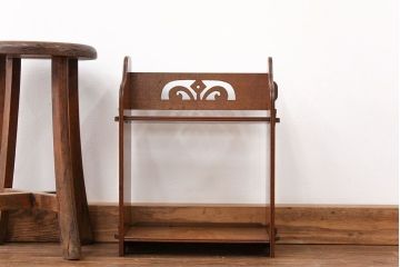 アンティーク家具　アンティーク 古いナラ材の上質な本立て