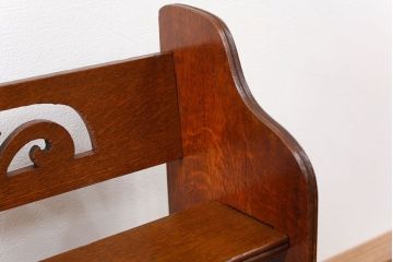 アンティーク家具　アンティーク 古いナラ材の上質な本立て