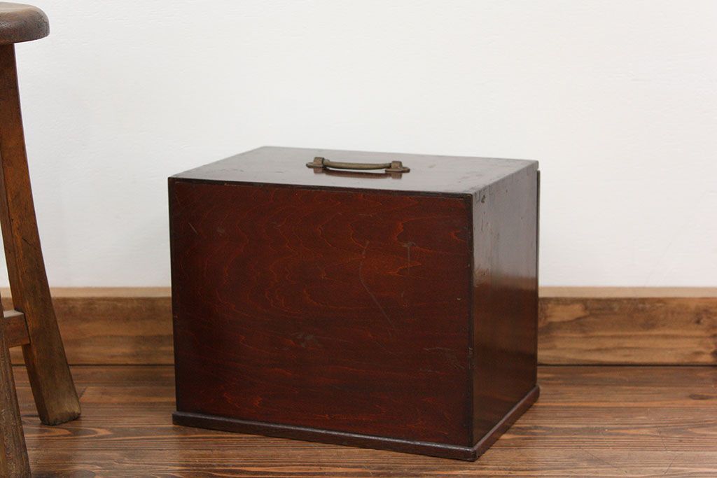 レトロ家具　昭和レトロ 珍品　歯医者さんの古い往診箱(小引き出し)