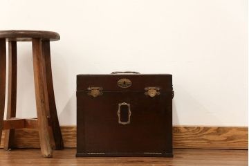 アンティーク家具　アンティーク 歯医者さんの古い往診箱(小引き出し、裁縫箱)