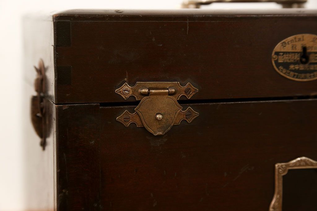 アンティーク家具　アンティーク 歯医者さんの古い往診箱(小引き出し、裁縫箱)