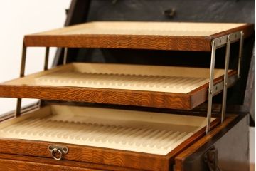 アンティーク家具　アンティーク 歯医者さんの古い往診箱(小引き出し、裁縫箱)