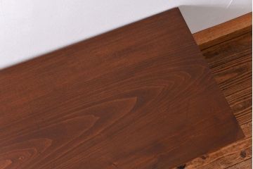 アンティーク家具　アンティーク 天板一枚板　使い込まれた古材天板の鉄脚センターテーブル(2)(ベンチ、長椅子、長イス)