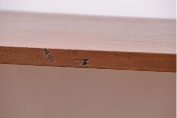 アンティーク家具　アンティーク 天板一枚板　使い込まれた古材天板の鉄脚センターテーブル(2)(ベンチ、長椅子、長イス)