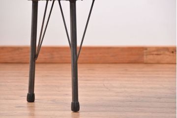 アンティーク家具　アンティーク 天板一枚板　使い込まれた古材天板の鉄脚センターテーブル(3)