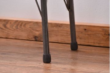 アンティーク家具　アンティーク 天板一枚板　使い込まれた古材天板の鉄脚センターテーブル(3)
