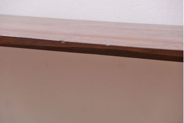 アンティーク家具　アンティーク 天板一枚板　使い込まれた古材天板の鉄脚センターテーブル(3)