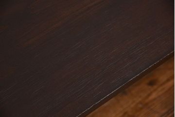アンティーク家具　アンティーク 天板一枚板　使い込まれた古材天板の鉄脚センターテーブル(4)