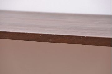 アンティーク家具　アンティーク 天板一枚板　使い込まれた古材天板の鉄脚センターテーブル(4)