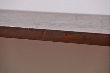 アンティーク家具　アンティーク 天板一枚板　使い込まれた古材天板の鉄脚センターテーブル(5)
