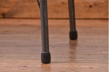 アンティーク家具　アンティーク 天板一枚板　使い込まれた古材天板の鉄脚センターテーブル(5)