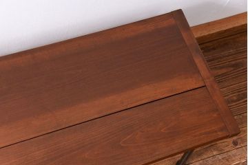 アンティーク家具　アンティーク 使い込まれた古材天板の鉄脚センターテーブル(1)(机、ベンチ、長椅子)