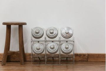 アンティーク雑貨　昭和レトロ 古い六連菓子瓶(ビン)