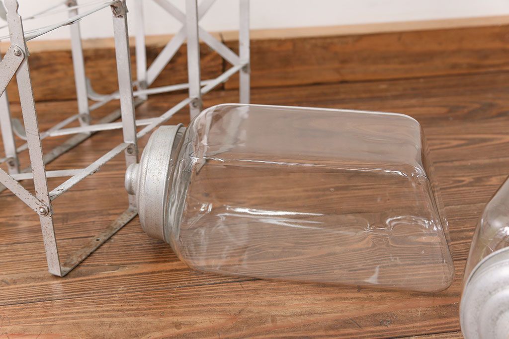 アンティーク雑貨　昭和レトロ 古い六連菓子瓶(ビン)