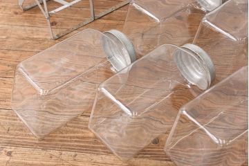 アンティーク雑貨　昭和レトロ 古い六連菓子瓶(ビン)