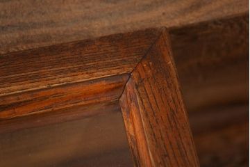 アンティーク家具　アンティーク 古い木のコレクションボックス(ガラスケース、ショーケース)