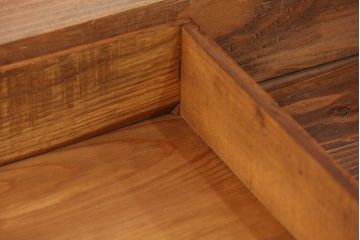 アンティーク家具　アンティーク 古い木のコレクションボックス(ガラスケース、ショーケース)