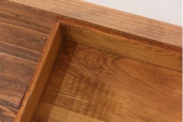 アンティーク家具　アンティーク 古い木のコレクションボックス(ガラスケース、ショーケース)