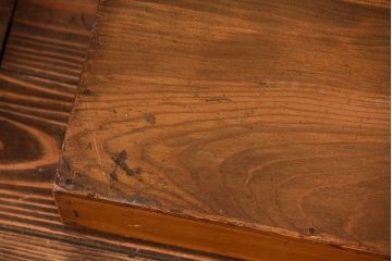 アンティーク家具　アンティーク 古い木のコレクションボックス(ガラスケース、ショーケース)