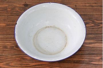アンティーク雑貨　アンティーク 古いホーロー洗面器(1)(シンク、手洗いスタンド)