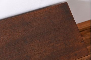 レトロ家具　昭和レトロ 古い木のシンプルなサイドテーブル(コンソールテーブル、机、作業台)