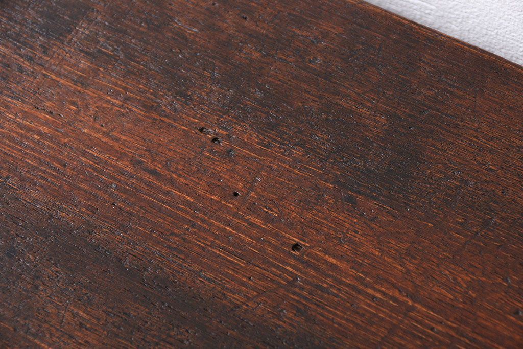 レトロ家具　昭和レトロ 古い木のシンプルなサイドテーブル(コンソールテーブル、机、作業台)