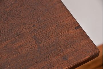 レトロ家具　昭和レトロ 古い木のシンプルなサイドテーブル(コンソールテーブル、机、作業台)