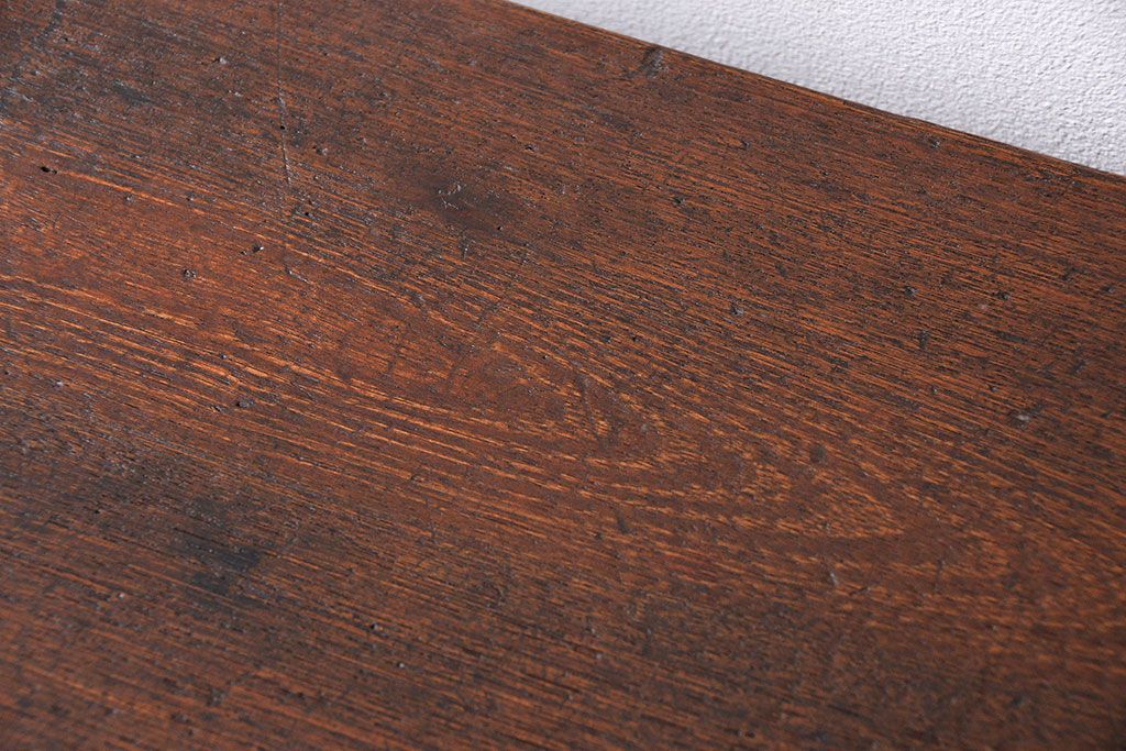 レトロ家具　昭和レトロ 古い木のシンプルなサイドテーブル(コンソールテーブル、机、作業台)