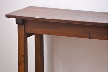 レトロ家具　昭和レトロ 古い木のシンプルなサイドテーブル(コンソールテーブル、机、作業台)