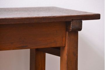 レトロ家具　昭和レトロ 古い木のシンプルなサイドテーブル(コンソールテーブル、机、作業台)