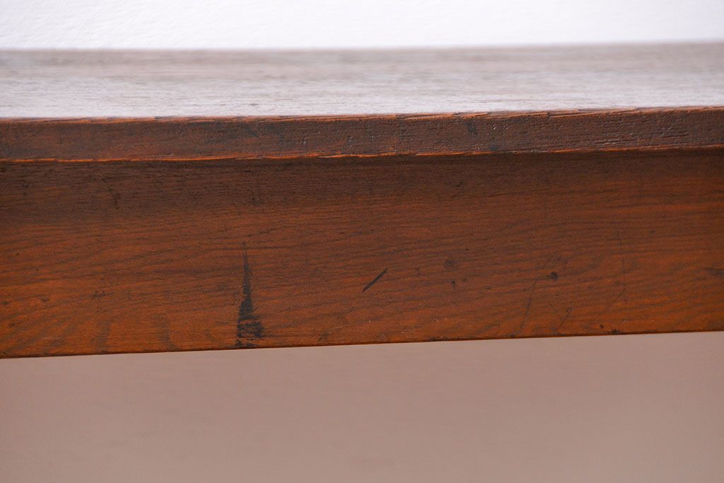 レトロ家具　昭和レトロ 古い木のシンプルなサイドテーブル(コンソールテーブル、机、作業台)