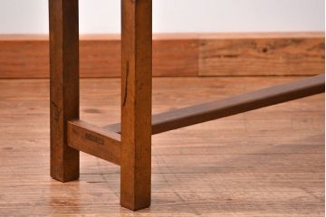 レトロ家具　昭和レトロ 古い木のシンプルなサイドテーブル(コンソールテーブル、机、作業台)