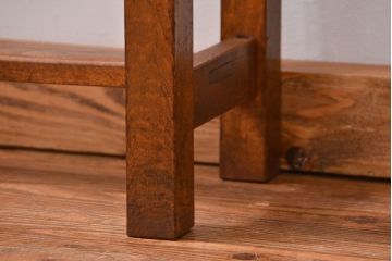 レトロ家具　昭和レトロ 古い木のシンプルなサイドテーブル(コンソールテーブル、机、作業台)