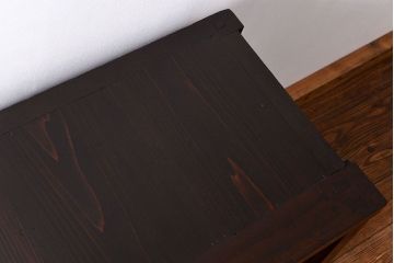 アンティーク家具　古民具・骨董 味わい深い縦桟引き戸の収納箪笥　サイドボード(下駄箱、水屋箪笥)