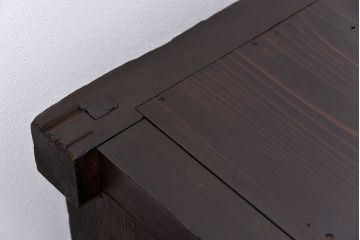 アンティーク家具　古民具・骨董 味わい深い縦桟引き戸の収納箪笥　サイドボード(下駄箱、水屋箪笥)