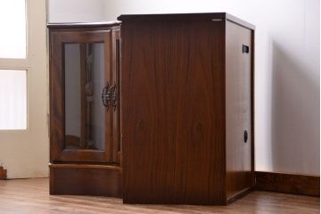中古　カリモク　コロニアルコーナーサイドボード　定価約10万円(コーナーラック、TVボード、TV台)
