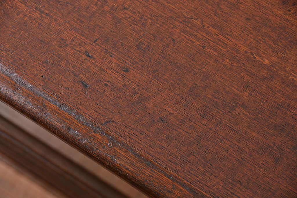 アンティーク家具　アンティーク 古いタバコ屋の小振りな横長ガラスケース(収納棚、ローボード、飾り棚)