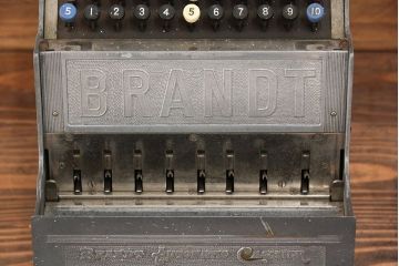 アンティーク雑貨　ジャンク品 アンティーク ブラント社製 小ぶりなキャッシャー(レジスター)